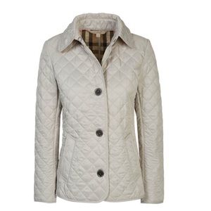 Burberry white quilted jacket